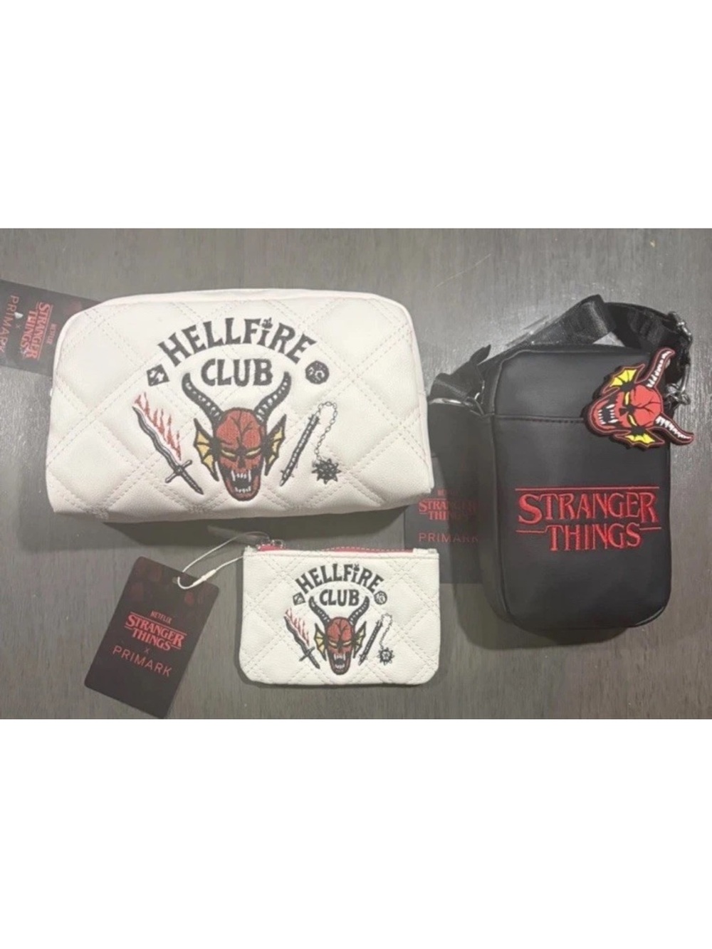 PRIMARK  Stranger Things Crossbody Bag, Travel Bag & Coin Purse Wallet Lot Of 3